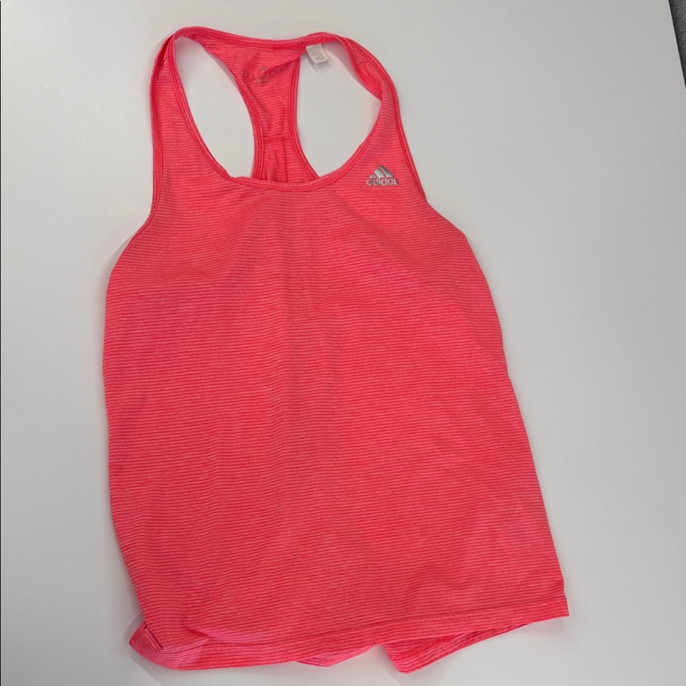 adidas Neon Pink Performance Racerback Tank